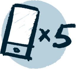 5 подключений